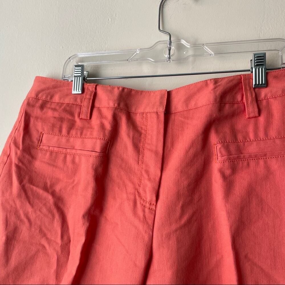 Larry Levine NWT French Orange Stretch Straight Leg Capri Pants - Size 14 (NWT) - Picture 7 of 10